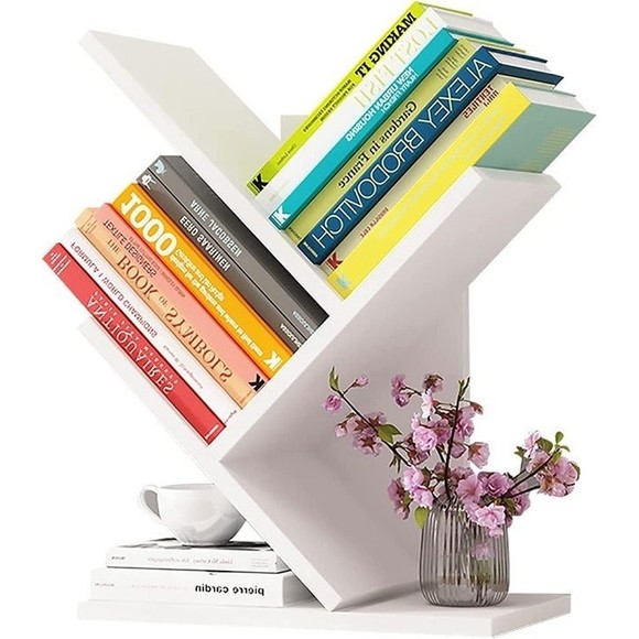 Tree Bookshelf，2-Layer Floor Standing BookshelfThe Desktop Bookshelf